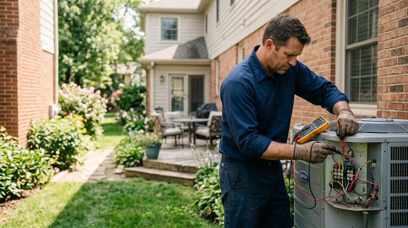 HVAC technician working near Garland, KS